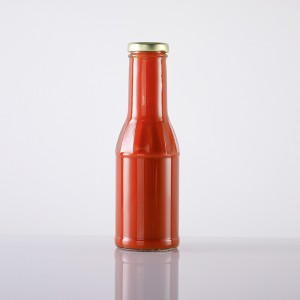 12oz Fluted Tabasco Glass Decanter Bottle with Metal Cap