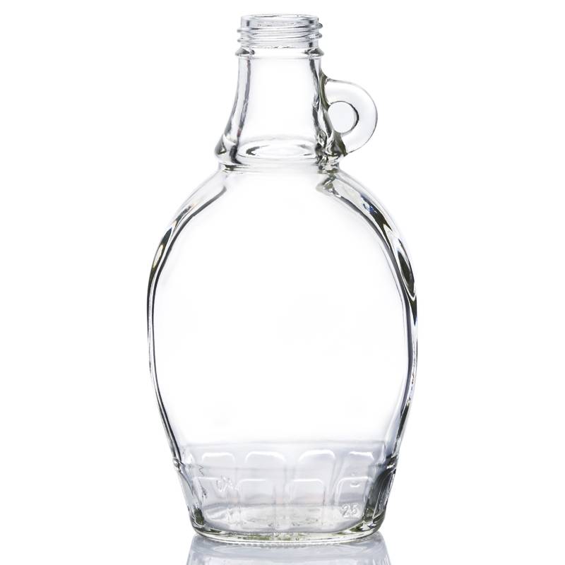 फ्रॉस्टेड ग्लास बेव्हरेज बाटल्यांसाठी विशेष किंमत - 375ML रिकाम्या मॅपल सिरप बाटल्या - मुंगी ग्लास