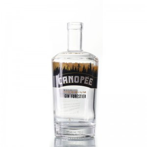750ml Clear Empty Whiskey Vodka Bottle Glass Liquor With Cork