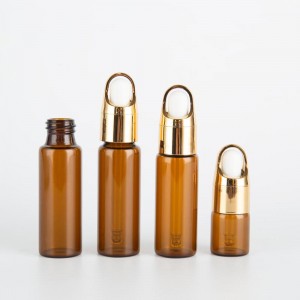 3ML 4ML 5ML Amberkleurige olieglazen flesjes met druppeldop