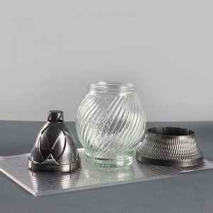 European Style Lantern Cemetery Memorial Decoration Candle Glass Jar