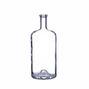 Botellas de licor de enebro de vidro transparente de 750 ml