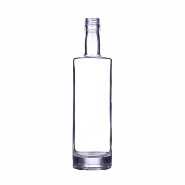 750 ml Clear Glass St. Louis Oval Liquor Bottle 21.5 mm Bar Top Neck Finish