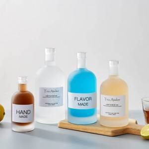 Veľkoobchodná fľaša na liehoviny na whisky zo skla Nordic Frosting