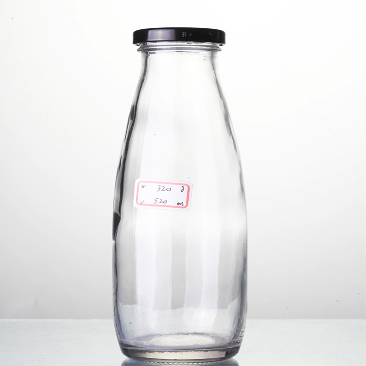 Reasonable price 16 Oz Glass Bottle Juice - 500ml wide mouth round glass milk bottle – Ant Glass