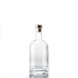 China Manufacturer for Glass Wine Bottle With Screw Top - 375ml Round Nordic Glass Liquor Bottle with Bar Top – Ant Glass