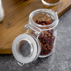 50ml 75ml 100ml Airtight Clamp Lid Glass Salt Spices Storage Jar