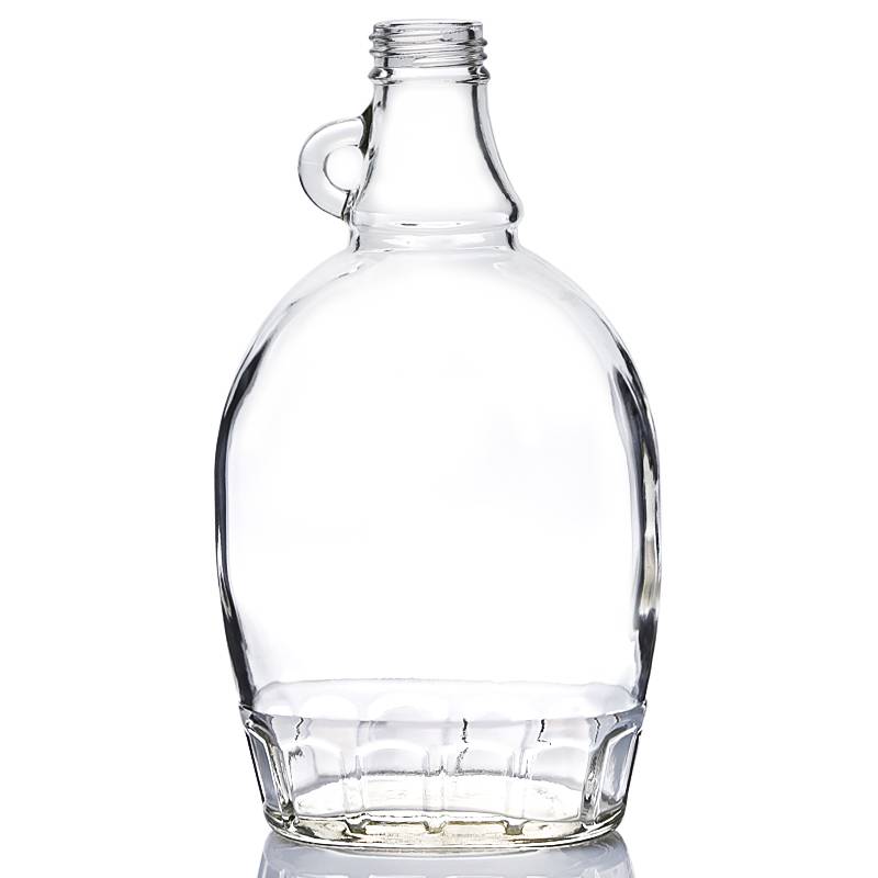 चांगल्या दर्जाच्या 5oz ग्लास सॉस बाटल्या - 500ML फ्लॅट ग्लास सिरप बाटली - मुंगी ग्लास