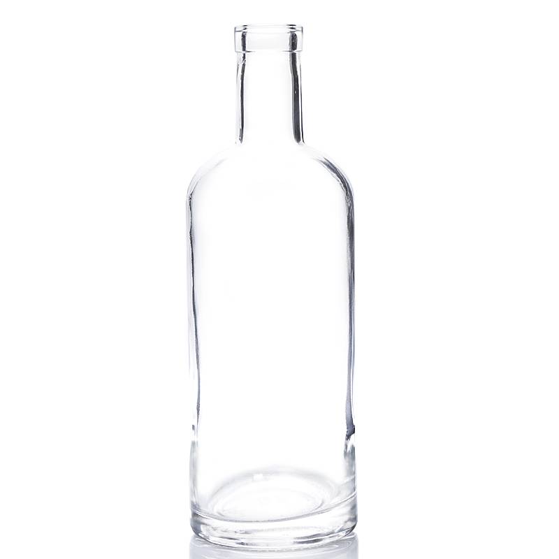 Botella de vidrio de ron de 375 ml directamente de fábrica - Botella nórdica de licor de vidrio de 750 ml con tapa de barra - Ant Glass