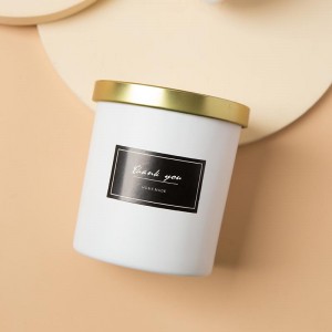 Cheap White Custom Bulk Glass Candle Vessels Jar Wedding Gift