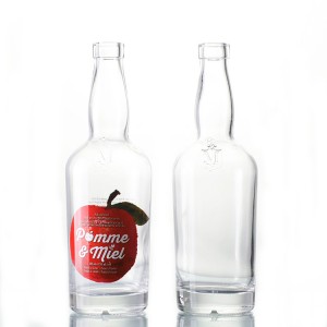 Customized logo 750 ml Clear Glass Alex Liquor Decanters