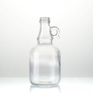 1000ML Clear Round Syrup Liquor Jug with Finger Hook
