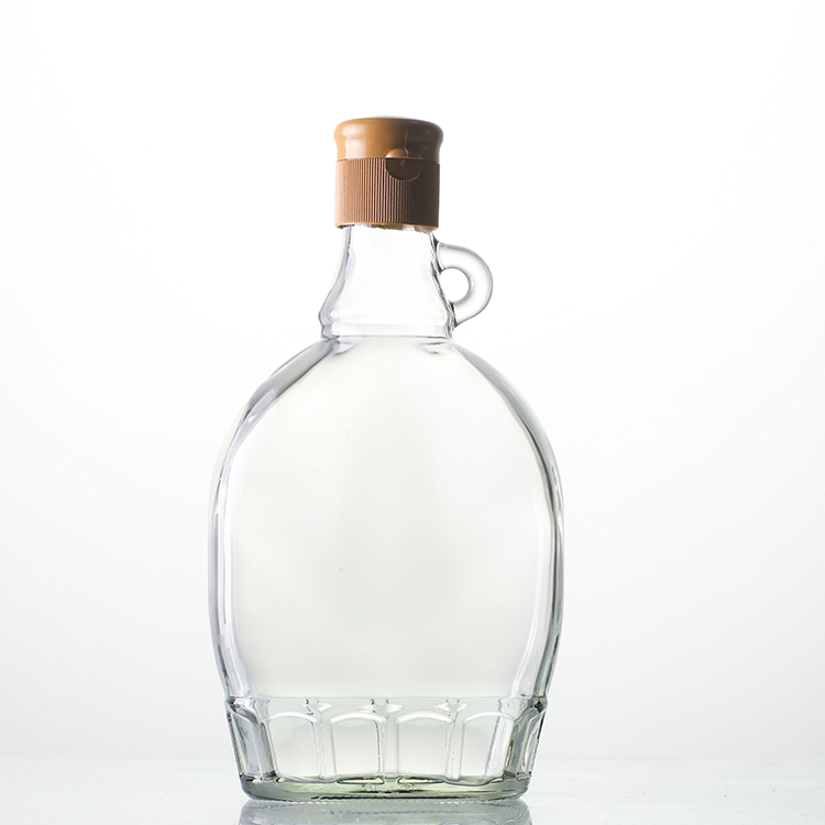 साफ़ ग्लास जूस की बोतलों के लिए विनिर्माण कंपनियाँ - 500ML फ्लैट ग्लास सिरप बोतल - एंट ग्लास