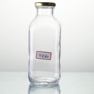 1L glass beverage square bottle