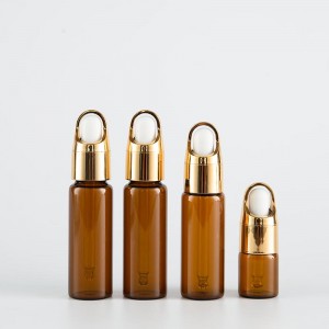 ដបកែវ 3ML 4ML 5ML Amber Oil Glass Vials with Dropper Cap
