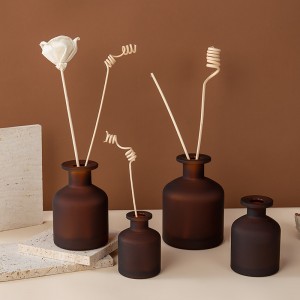 Matte Brown Cork Top Reed Diffuser Container Glass Bottle Supplies