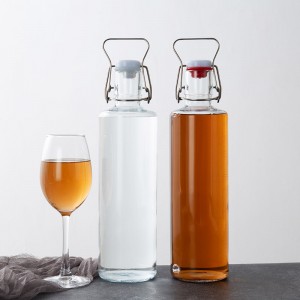 Column Water Fruit Wine Glass Bottle Swing Top Wholesale