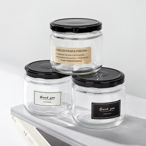 Custom Label 12 oz Glass Candle Jar with Metal Lid