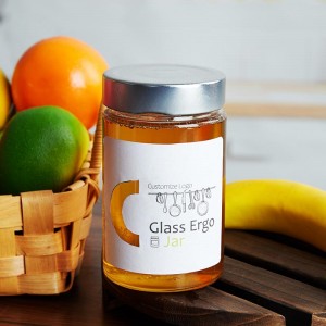 Ergo Honey Storage Glass Jar with Deep Twist Off Cap