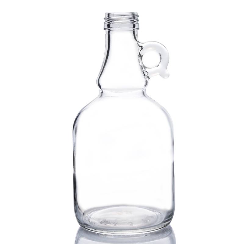 शीर्ष गुणवत्ता अटूट ग्लास पानी की बोतल - 1 एल गोल ग्लास पानी गैलन जग - एंट ग्लास