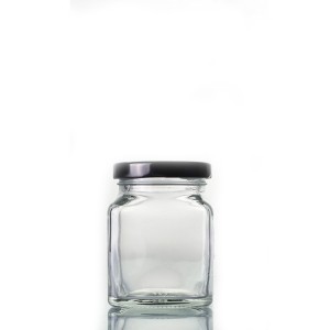 120ML Glass beveled edge jars