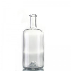 Special Design for Gourd Shaped Glass Wine Bottles - Engraved Logo 750 ml Amber / Clear Glass Empty Wisky Liquor Bottle – Ant Glass