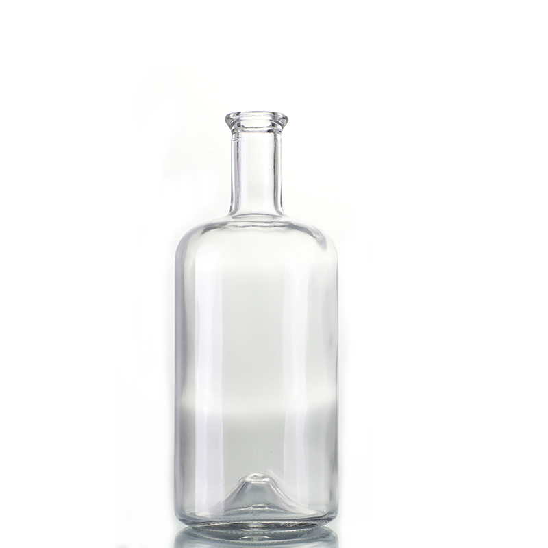 2019 New Style Whisky Oblate Bottle - Engraved Logo 750 ml Amber / Clear Glass Empty Wisky Liquor Bottle – Ant Glass
