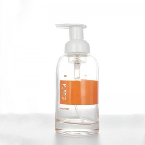 375ml Hand Wash Sanitizer Glass Soap Dispenser Bottle with Foaming Pump