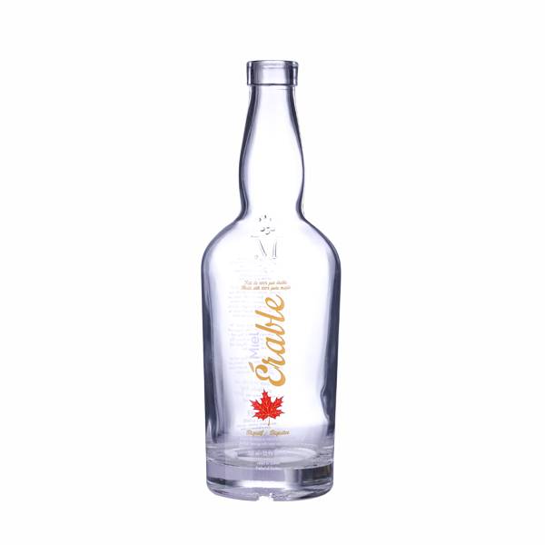 Logo Customized Decal Glass Liquor Bottle 