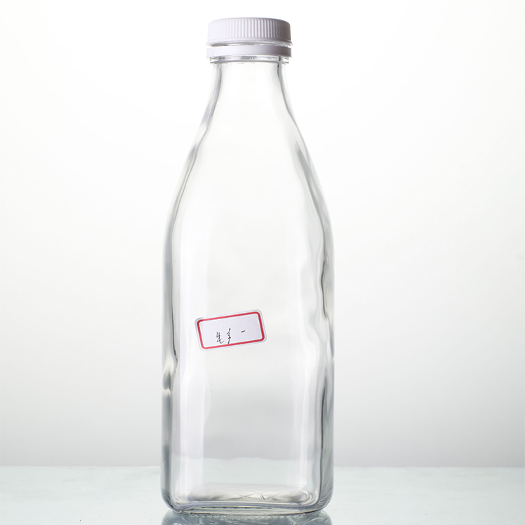 Personalizirani izdelki Ročno pihana steklenica za vodo - 33 OZ steklena kvadratna steklenica za sok - Ant Glass