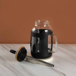 1200ml Glass Water Tumbler Iced Coffee Cup with marked scale