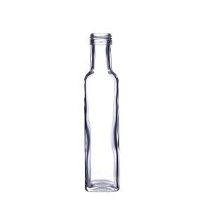 250ml/500ml/750ml/1000ML Flint Glass Square Marasca Bottle 31.5mm PPM स्क्रू फिनिश