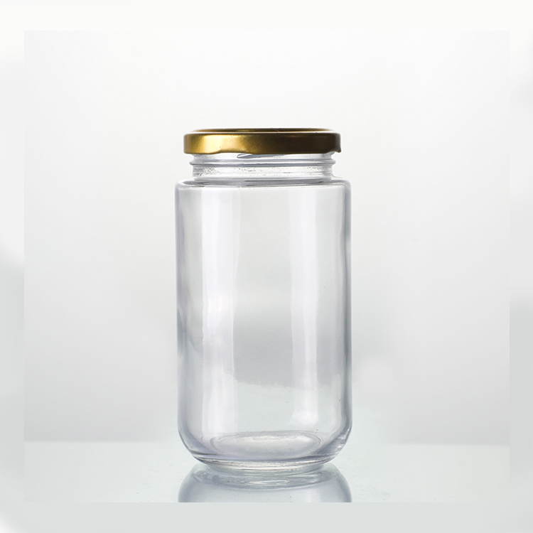 Navadni diskontni stekleni kozarci za med 500 g - 250 ml, visoki stekleni kozarci z valji – Ant Glass