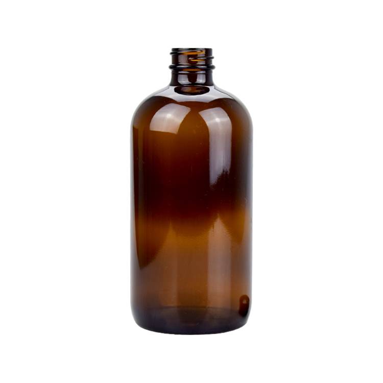 Intsik nga Propesyonal nga 1 Litro nga Glass Milk Bottle - Amber Glass Boston Round Bottle nga adunay 28-400 nga paghuman sa liog - Ant Glass
