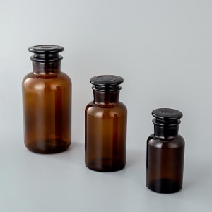 30ml 60ml 120ml Amber Wide Mouth Glass Reagent Bottle