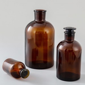 30ml 60ml 120ml Amber Wide Mouth Glass Reagent Bottle