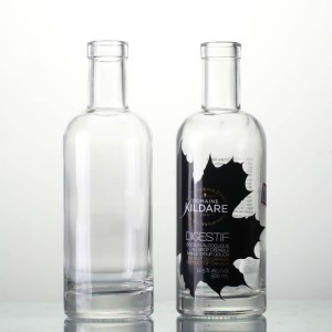 Bottiglia di liquore in vetro nordico elasticizzato personalizzato da 500 ml 750 ml