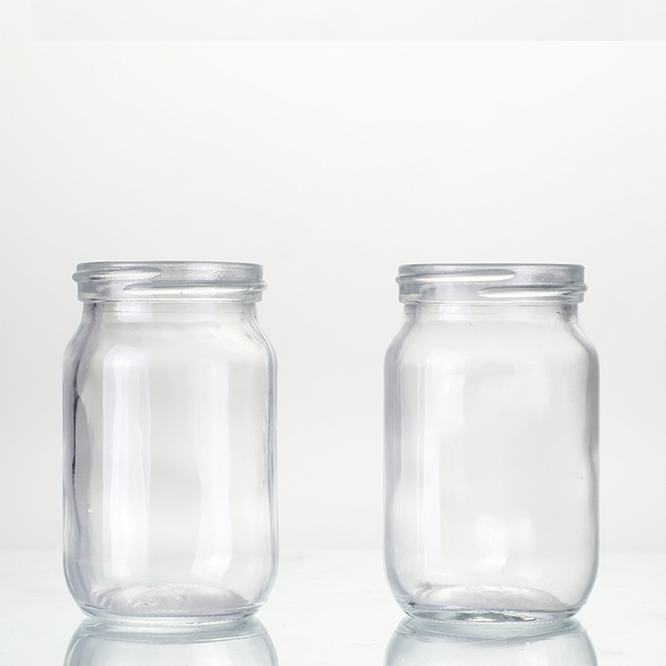 Frascos de vidro herméticos de China - 250 ml Tarro de vidro de mel redondo de lado recto - Vidro Ant