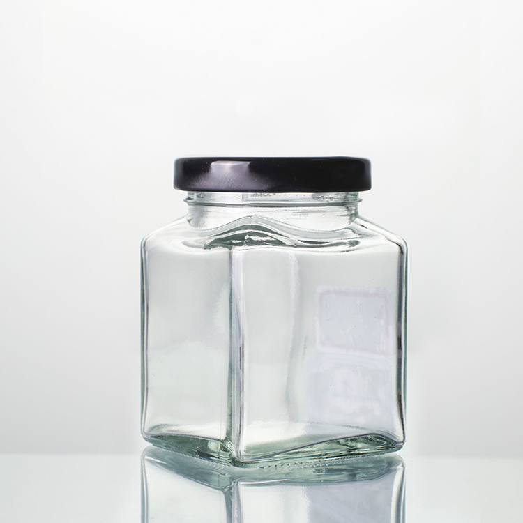 Europe style for Glass Jar With Bamboo Lid - 200ml Glass beveled edge jars – Ant Glass