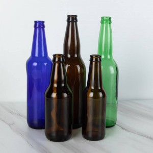 Bouteilles en verre de bière bleu-vert ambre 350 ml 550 ml