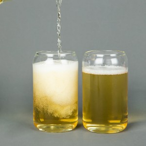 Vaso de cerveza transparente de 350 ml y 550 ml, vasos de vidrio