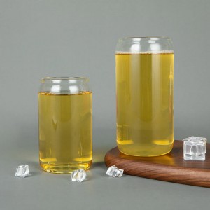 Tin-aw nga 350ml 550ml Beer Tumbler Mahimo Glass Cups
