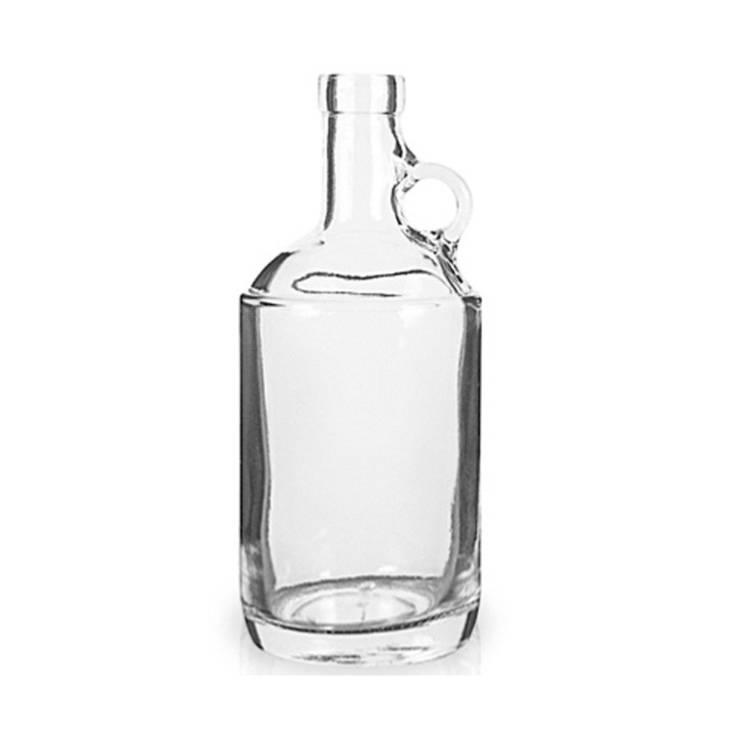 Vroča prodaja za 100 ml ploščato steklenico iz jantarnega stekla - 375 ml vrč za mesečino iz prozornega stekla z vrhom bara - Ant Glass