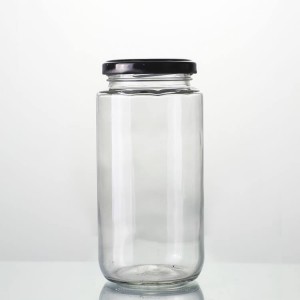 12oz Clear Empty Paragon Glass Honey Jar with Metal Lid