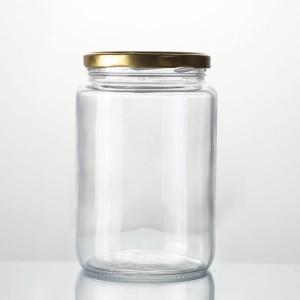 750ml Twist Off Cap Cylinder Glass Sauce Storage Jar
