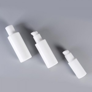 Weiße Porzellan-Pumpe-Kosmetik-Glasbehälter, 40–120 ml