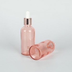Balení 50ml růžového esenciálního oleje Skleněná lahvička s kapátkem