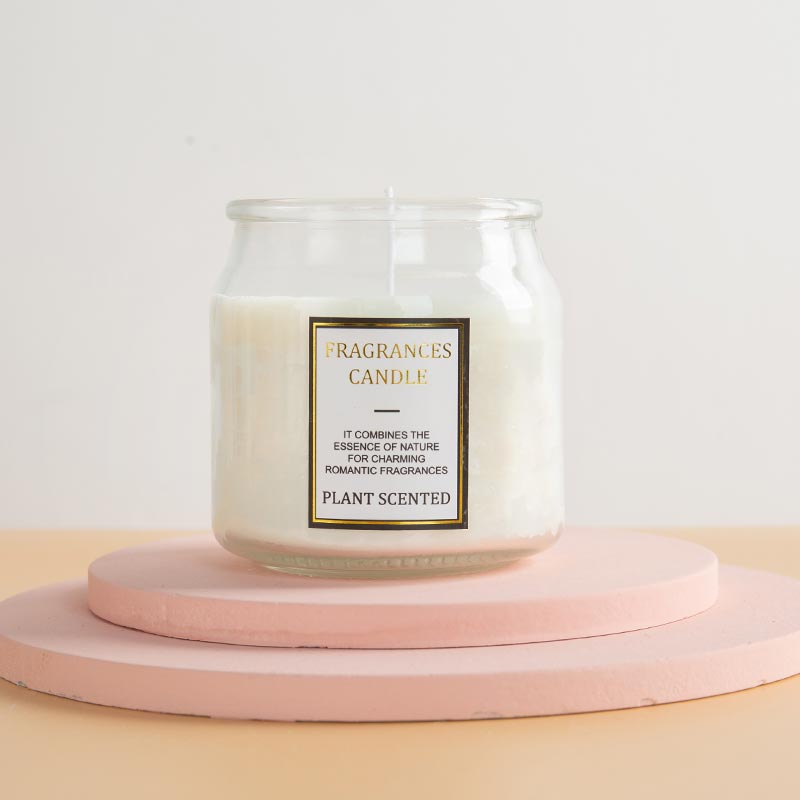 custom label glass candle jar