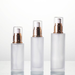 Frosted 20ml 40ml Airless Pump Lotion Bottle Cosmetics Glass Jar