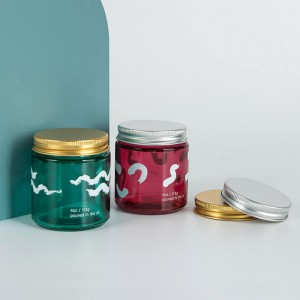 120ml Green Custom Straight Side Cosmetic Glass Jar